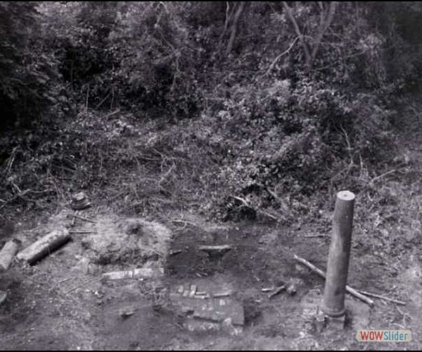 1981 - Fundamentsuche und freilegen der Säule vor der Sternwarte